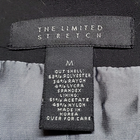 VINTAGE 1990s The Limited Stretch Black Fitted Blazer Lapel Collar Fully Lined - Picture 13 of 13